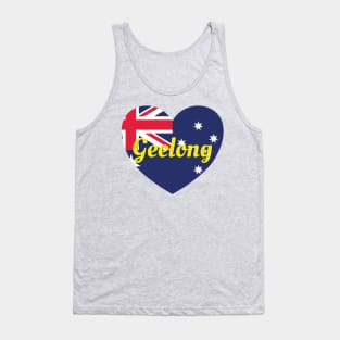 Geelong VIC Australia Australian Flag Heart Tank Top